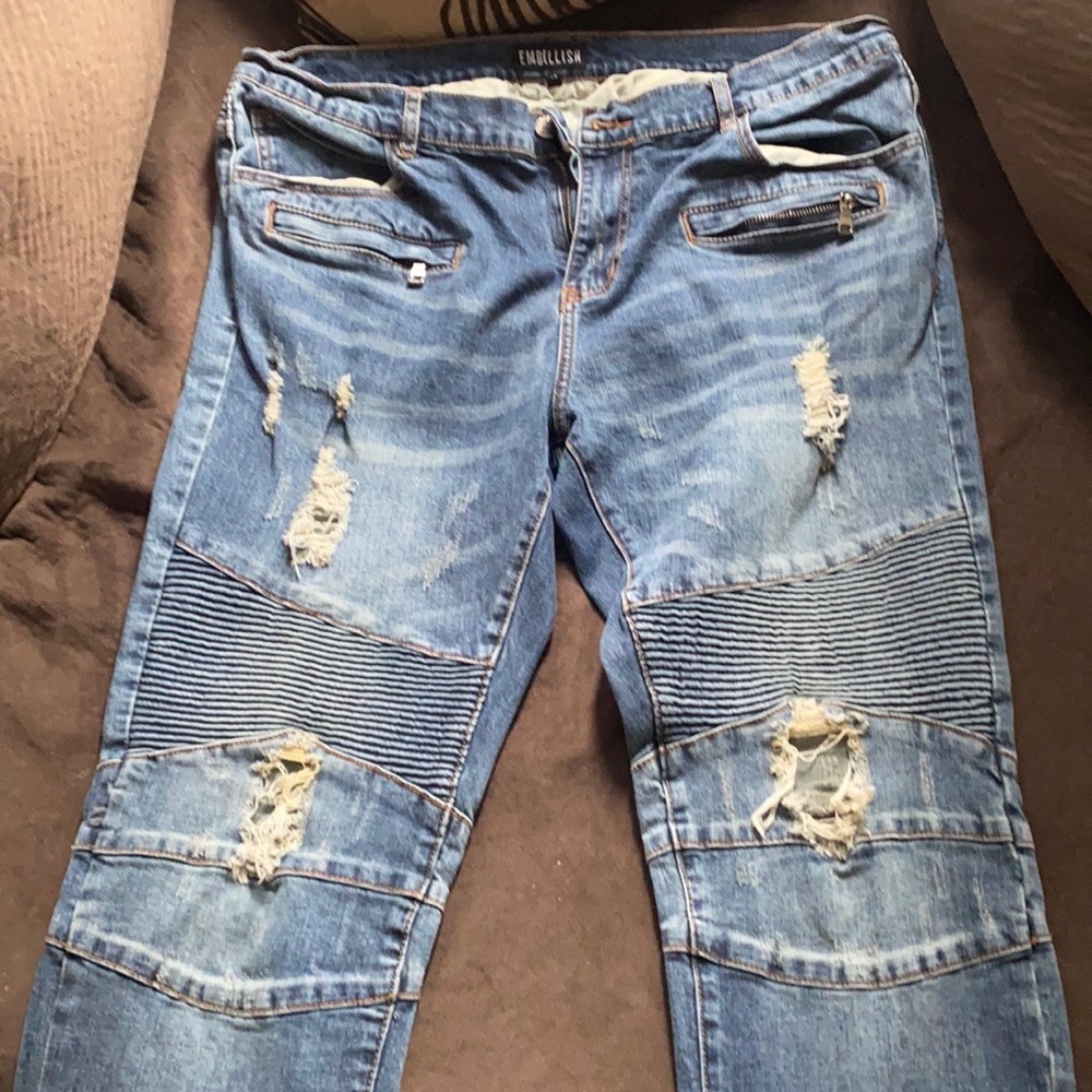 Men's Embellish distressed Jeans